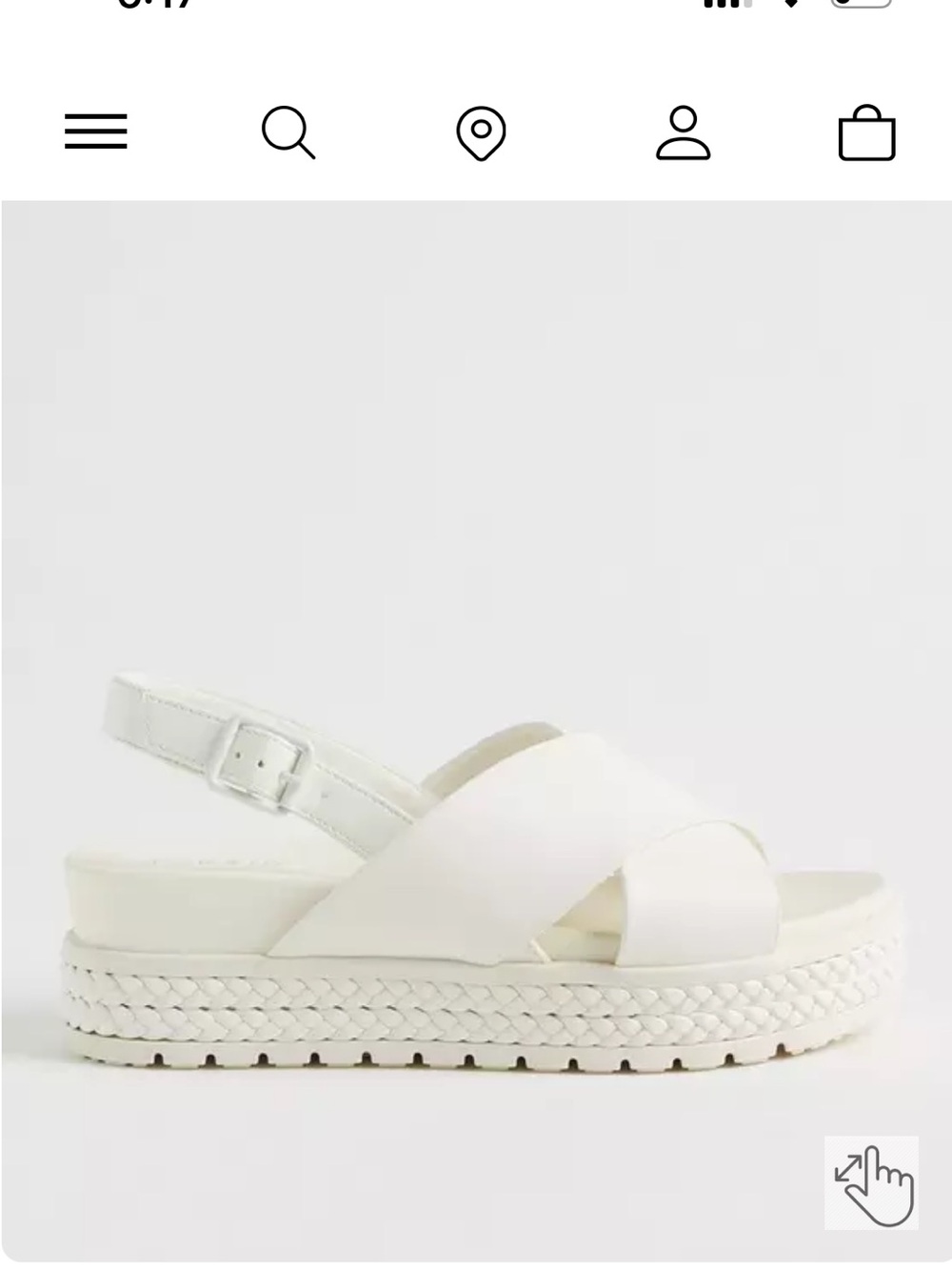 torrid White Braided Platform Slingback Sandals